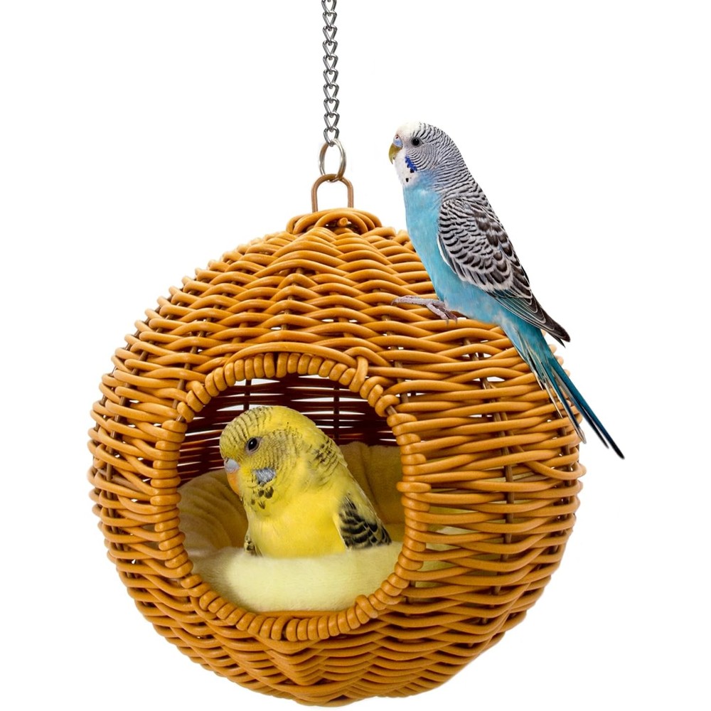 Chewproof Steel Frame Bird Nest for Cage, Washable Small Bed Hammock