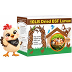 Classic Flock 10LB Dried Black Soldier Fly Larvae for Chickens High Calcium