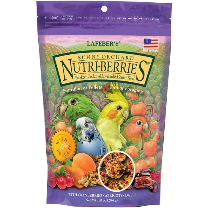 LAFEBER'S Sunny Orchard Nutri-Berries for Cockatiels & Parakeets 10oz
