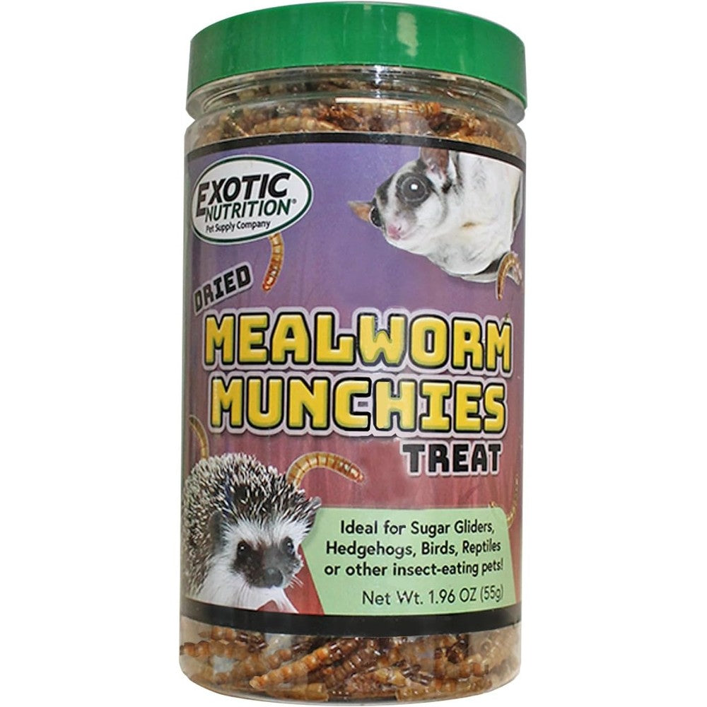 Exotic Nutrition Mealworm Munchies front view jar