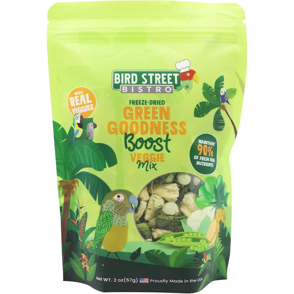 Bird Street Bistro Green Goodness Boost bird treats front view packaging