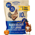 Hatortempt 10lb Black Soldier Fly Larvae for Chickens, Calci Chicken Treats