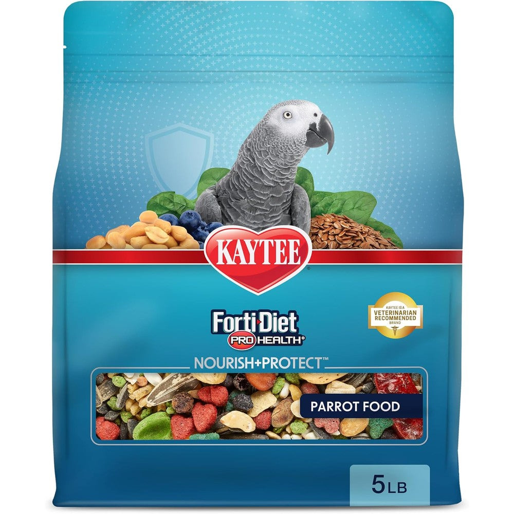 Kaytee Forti-Diet Pro Health Nourish Protect Parrot Food front view package