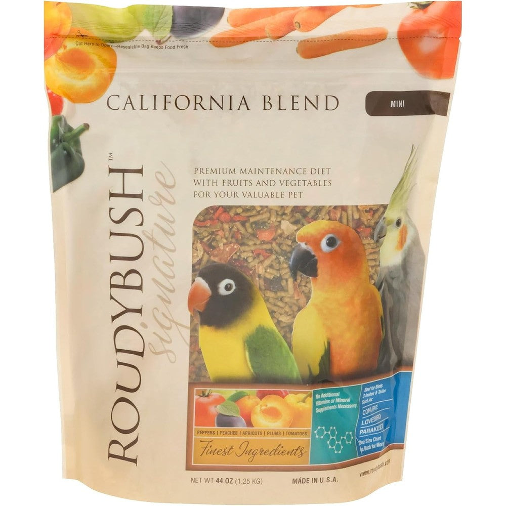 RoudyBush California Blend bird food front view packaging