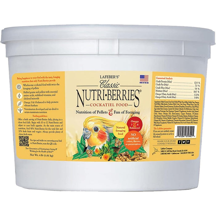 Lafeber's Classic Nutri-Berries Cockatiel Food front view packaging