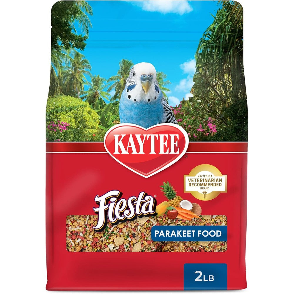 Kaytee Fiesta Parakeet Food, Nutritious and Fun Blend, 2 Pounds