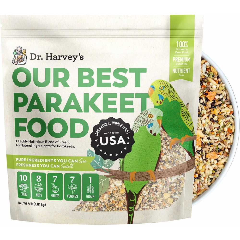 Dr. Harvey's parakeet food front view
