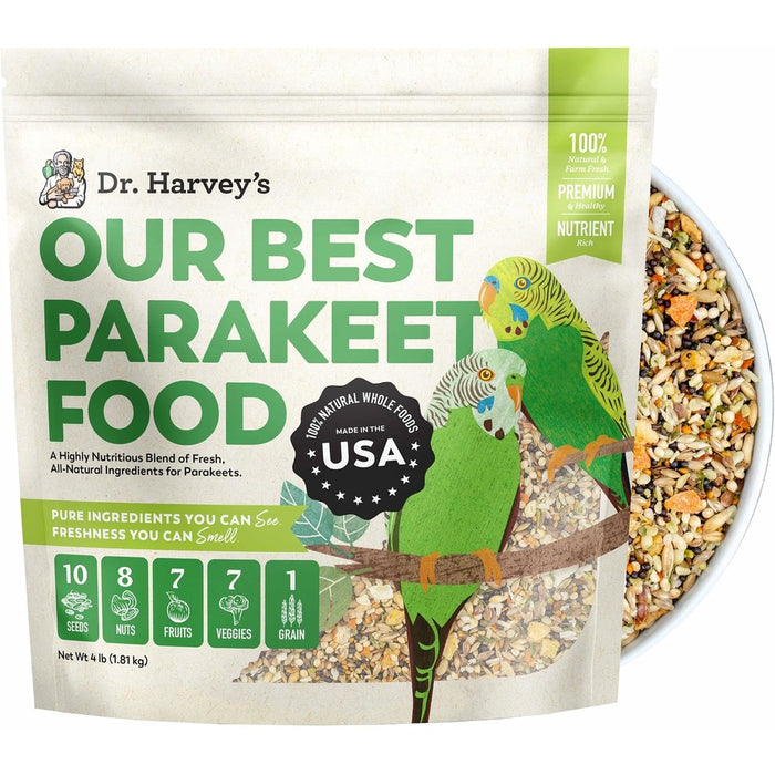 Dr. Harvey's parakeet food front view