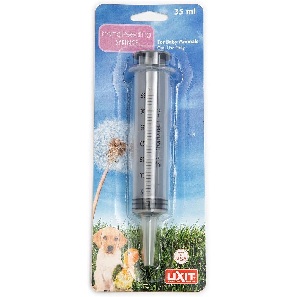 Lixit Hand Feeding Syringe 35 Milliliters Medical Grade Plastic