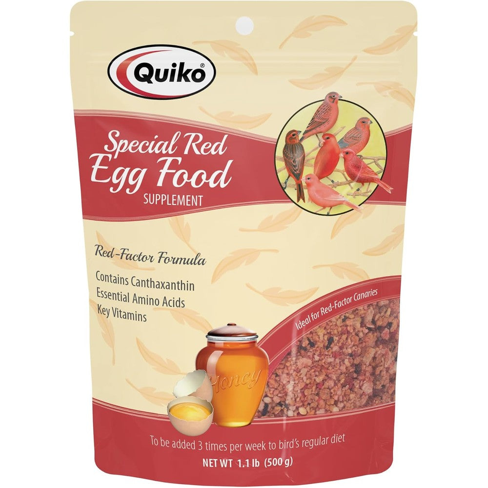 Quiko Special Red Egg Food Supplement, Red-Factor Formula With Canthaxanthin For Canaries, 1.1 Lb. Pouch