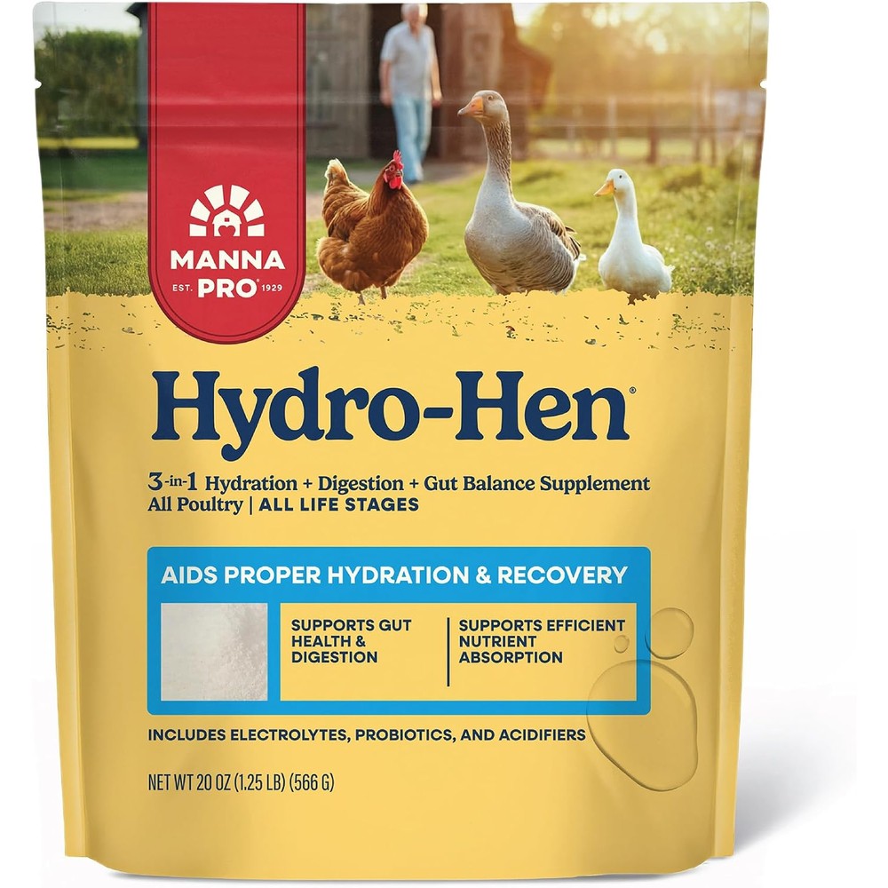 Manna Pro Hydro-Hen Poultry Supplement, Digestive & Probiotic, 20 oz