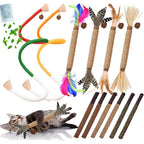 Cat Toys 12PCS Mix Catnip Chew Rope Silvervine Stick for Indoor Cat