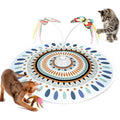 Potaroma Cat Toys Chargeable, 3in1 Hide and Seek for Kittens, Interactive Automatic Play, Fluttering Butterfly, Moving Wand Feather, Indoor Kitty Exercise 22.8 Inch Cover for All Breeds