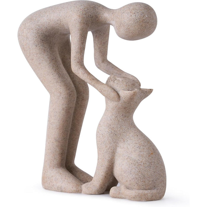Cat Statue Indoor Decor 5.1inch (Sandstone)