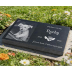 Pet Memorial Stone - Personalized Granite Grave Marker for Dog Cat