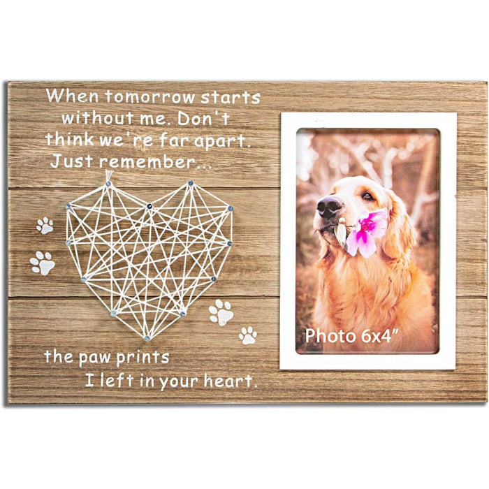VILIGHT Dog Passing Away Gifts Pet Loss Sympathy Memorial Frame 4x6 In