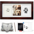 MYPAWLETS Dog Cat Paw Print Kit,Ink&Clay Pawprint Keepsake Frame (Espresso)