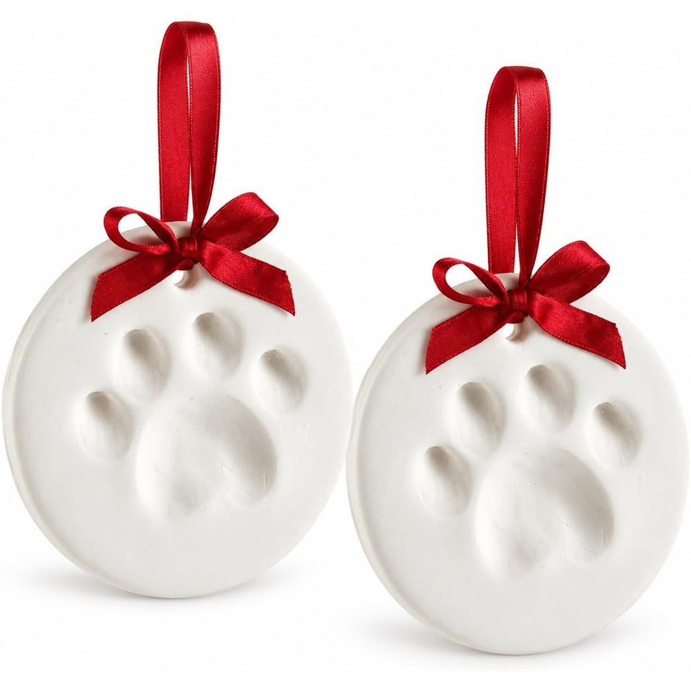 Pearhead Pawprints 2-Pack Christmas Ornament