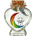Memorial Bottle for Pet Hair, Rainbow Bridge Dog Memorial Gift, Pet Fur Memorial Fur Keepsake, Heart Shape Glass Keepsake for Dog Cat Hair(Dogs)