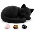 Black Cat Urn for Ashes with Crystal Stones Memorial Keepsake