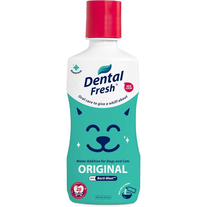 Dental Fresh Water Additive Flavorless Dental Care for Dogs & Cats 8 fl oz