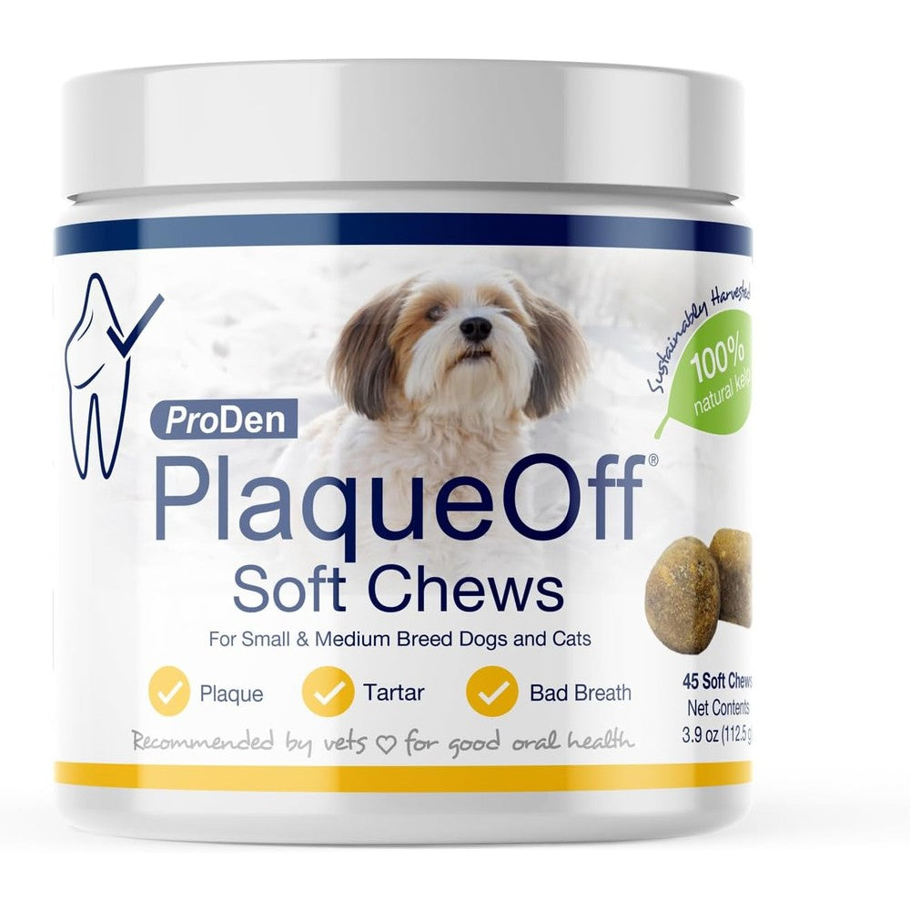 ProDen PlaqueOff Dental Soft Chews with Natural Kelp for Dogs - 45 Ct