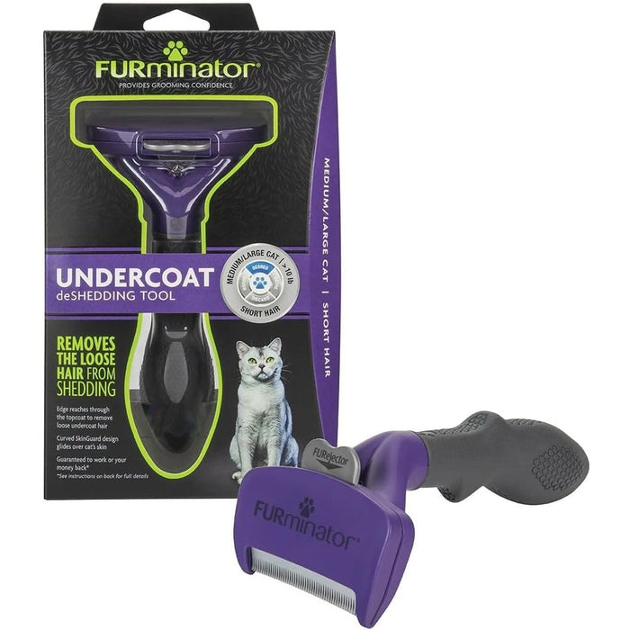 FURminator Medium to Large Cat deShedding Tool for Short Hair
