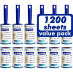 1200 Sheets Lint Roller with 6 Upgraded Handles (6 Rollers + 6 Refill), Mage Value Set Sticky Lint Rollers for Pet Hair, Portable Pet Hair Remover for Clothes, Furniture, Carpet, Dog and Cat
