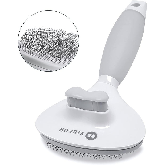 Cat Brush for Shedding, Self Cleaning Brush for Long & Short Hair Cats