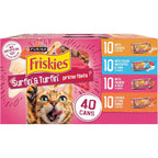 Purina Friskies Prime Filets Cat Food Variety Pack, 40 Pack 5.5 oz Cans