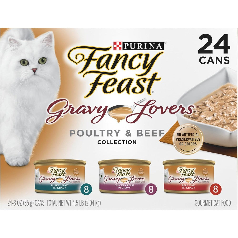 Purina Fancy Feast Gravy Lovers wet cat food front view
