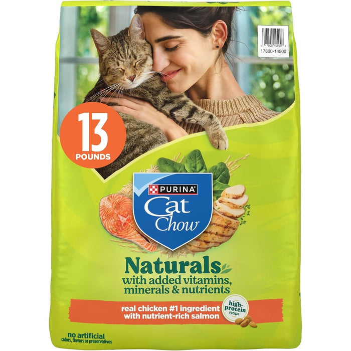 Purina Cat Chow Naturals dry cat food front view packaging