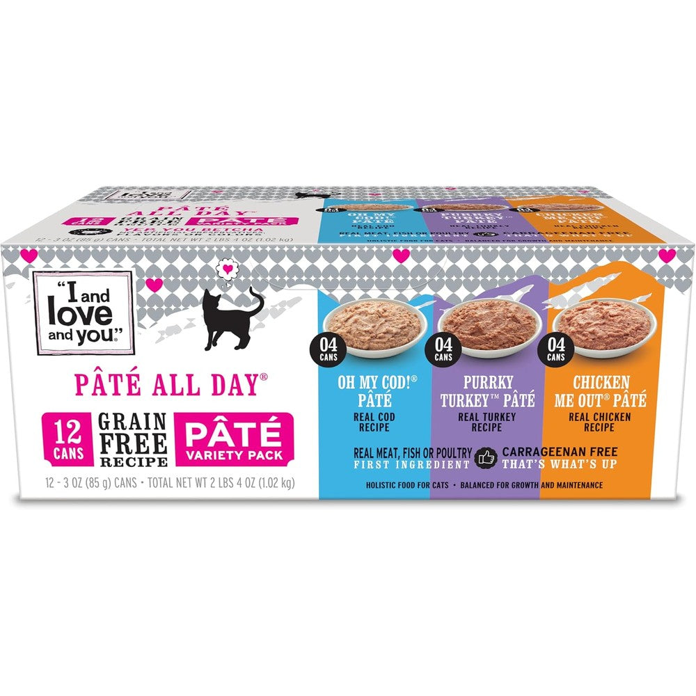 I and Love and You Wet Cat Food Variety Pack, 3oz | 12 Pack