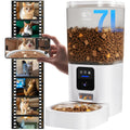 Frienhund Automatic Cat Feeder with 2K Camera: 5G WiFi Automatic Dog Feeder with Night Vision,Cat Food Dispenser with 7L Large Food Storage Container for Multiple Pet,Detachable for Easy Clean -29 Cup