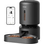 PETLIBRO Automatic Cat Feeder for 2 Cats, 5G&2.4G WiFi Pet Feeders, 5L Programmable Cat Food Dispenser with Airtight Lock-Fresh Technology, Dual Stainless Steel Bowls, Low Food Sensor