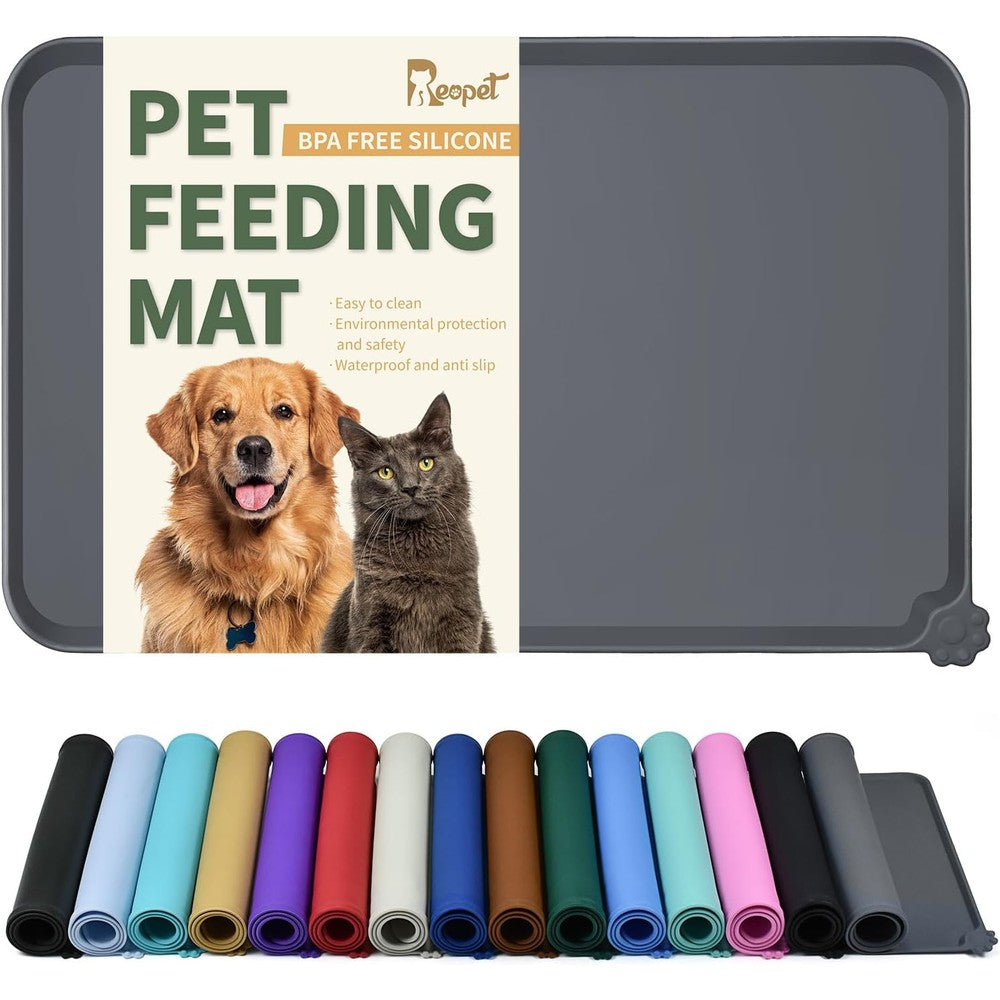 Reopet Silicone Pet Feeding Mat - Waterproof & Non-Slip Dog Cat Placemat