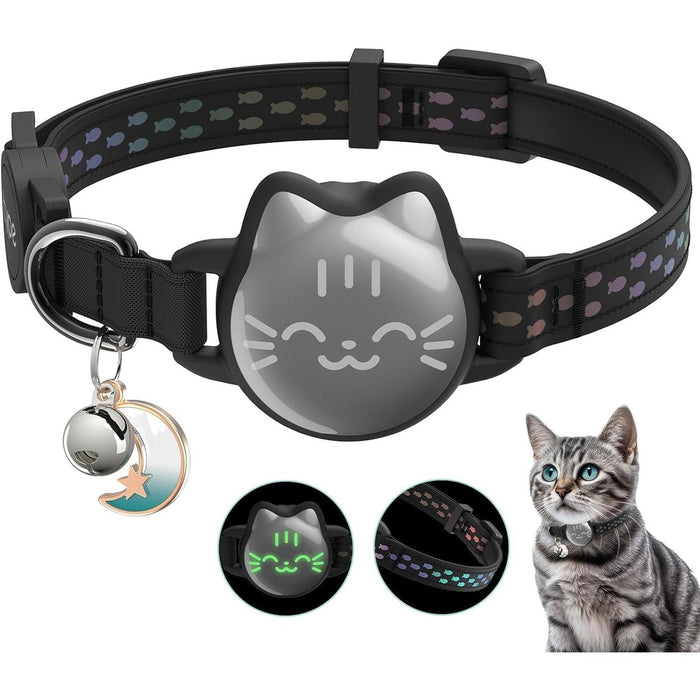 AirTag Cat Collar: Reflective Breakaway Collar, Hidden AirTag Holder