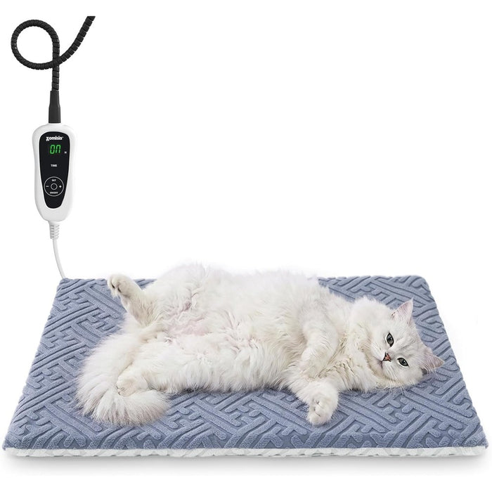 Cat Heating Pad, Heated Cat Bed Indoor, 11 Temp & 25 Timer Settings