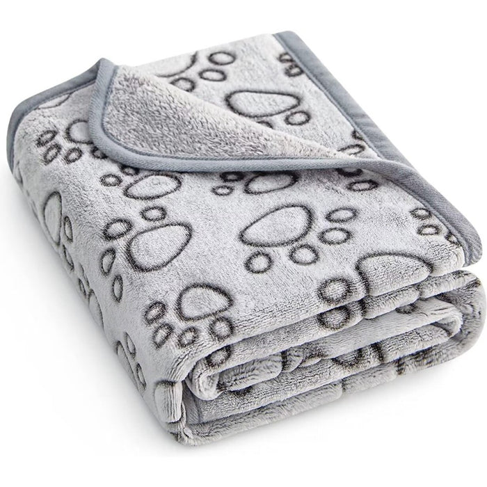 Stuffed(R) Premium Soft Dog Blanket Washable, 40"x32" Cat Blanket for Indoor Cats Large Medium Small Dog Puppy Essentials (Grey)