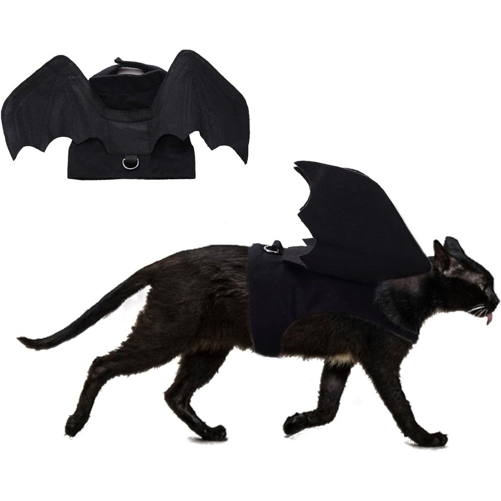 Rypet cat Halloween costume bat wings front view party accessory