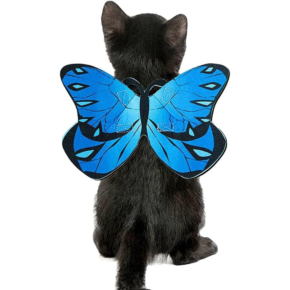 Puoyis cat dog butterfly costume wings front view festival apparel