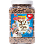 Friskies Purina Party Mix Natural YUMS Tuna Cat Treats, 20 oz Canister