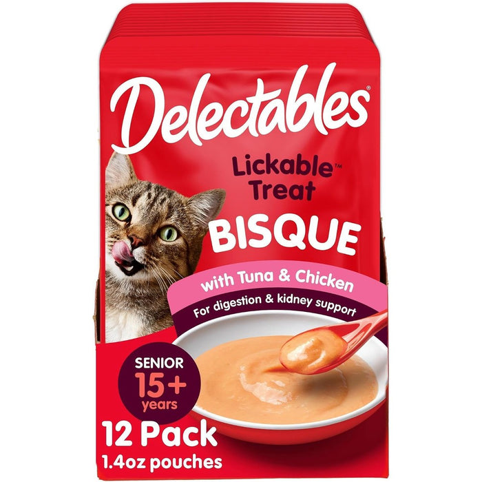 Delectables Lickable Wet Cat Treats - Tuna & Chicken, 1.4 Ounce (Pack of 12)