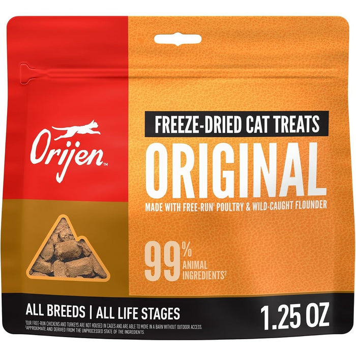 ORIJEN Freeze Dried Cat Treats Grain Free Original 1.25oz Bag