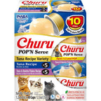 INABA Churu Pop'n Serve Lickable Wet Cat Treats, Tuna Variety, 10ct
