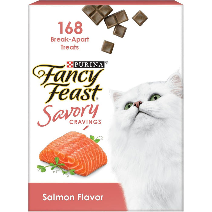 Fancy Feast Purina Savory Cravings Salmon Cat Treats, 3 oz Box