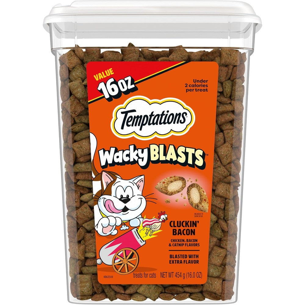 Temptations Wacky Blasts Cat Treats, Cluckin' Bacon Flavor, 16 oz