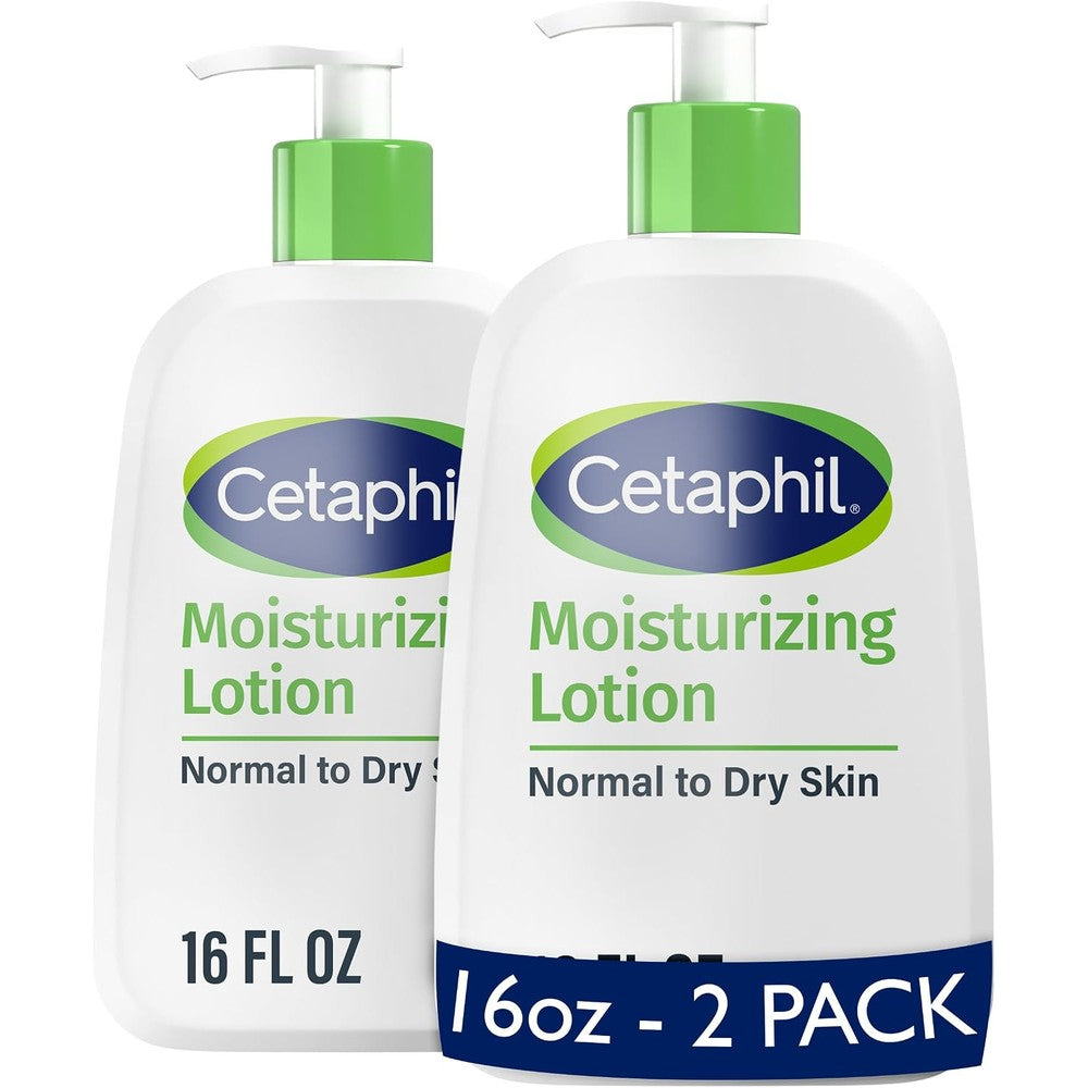 Cetaphil moisturizing face and body lotion front view with pump