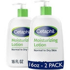 Cetaphil moisturizing face and body lotion front view with pump