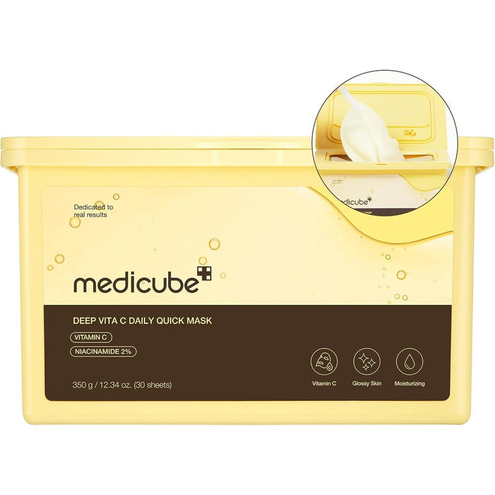 medicube Deep Vita C Daily Quick Sheet Masks, 30 Sheet, Value Size